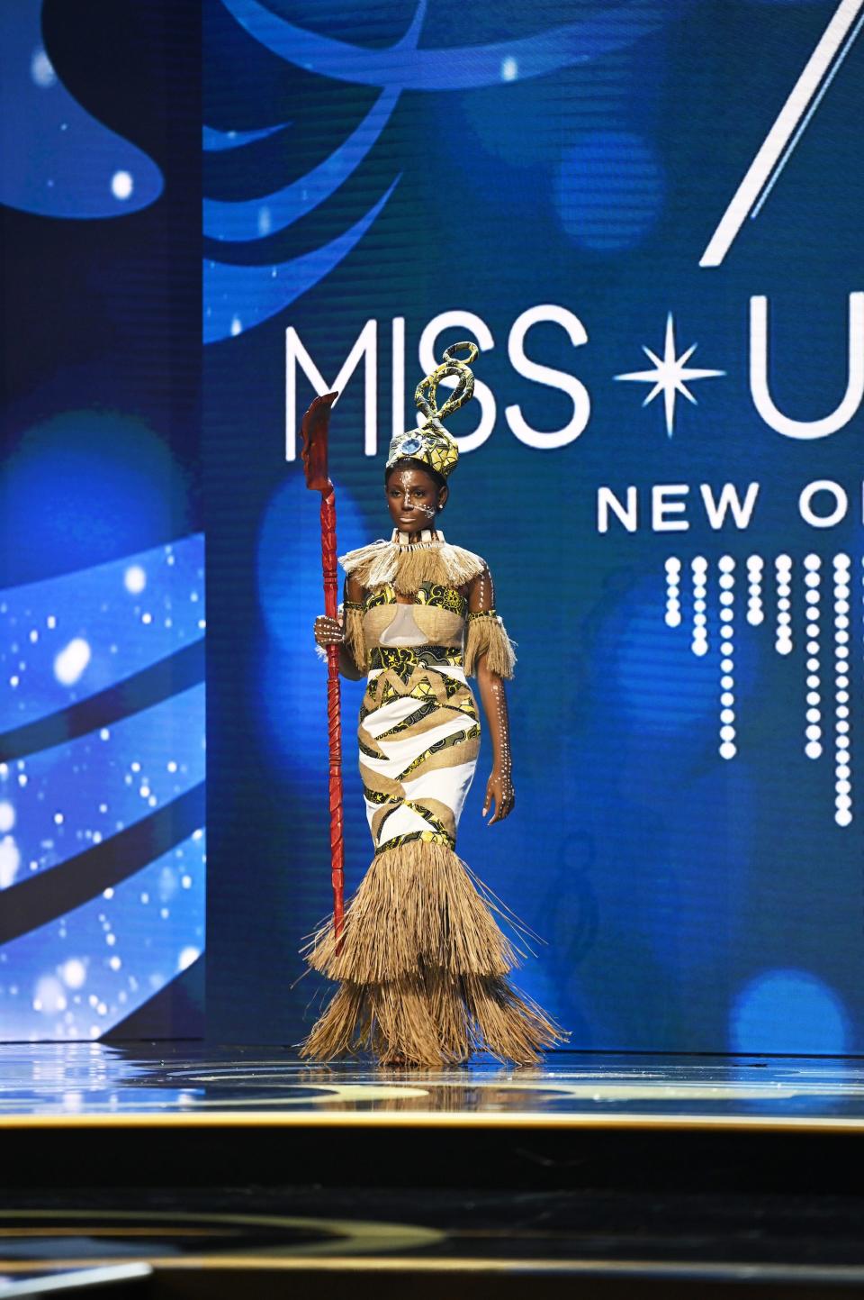 Miss Equatorial Guinea in the 2023 Miss Universe Costume Contest.