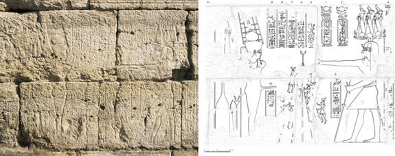 A newfound stone carving reveals Roman Emperor Claudius dressed as an Egyptian pharaoh while wearing an elaborate crown. The hieroglyphs say Claudius is raising the pole of the cult chapel of Egyptian fertility god Min and suggests a ritual lik