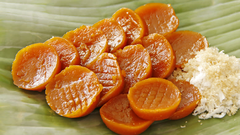 Kutsinta with grated coconut meat