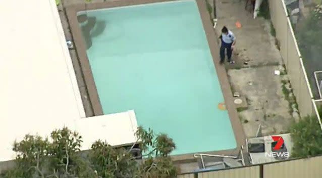 The young girl fell into a backyard pool in Greenacre. Source: 7 News