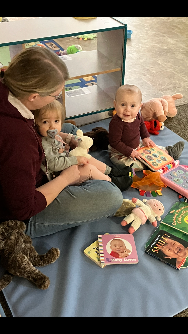 Reading and book time at Inspire Dreams Learning Center in Chilton, Wisconsin.