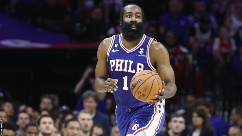 James Harden playing for Philadelphia 76ers