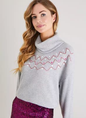 Fend off the cold with this cosy cowl neck option