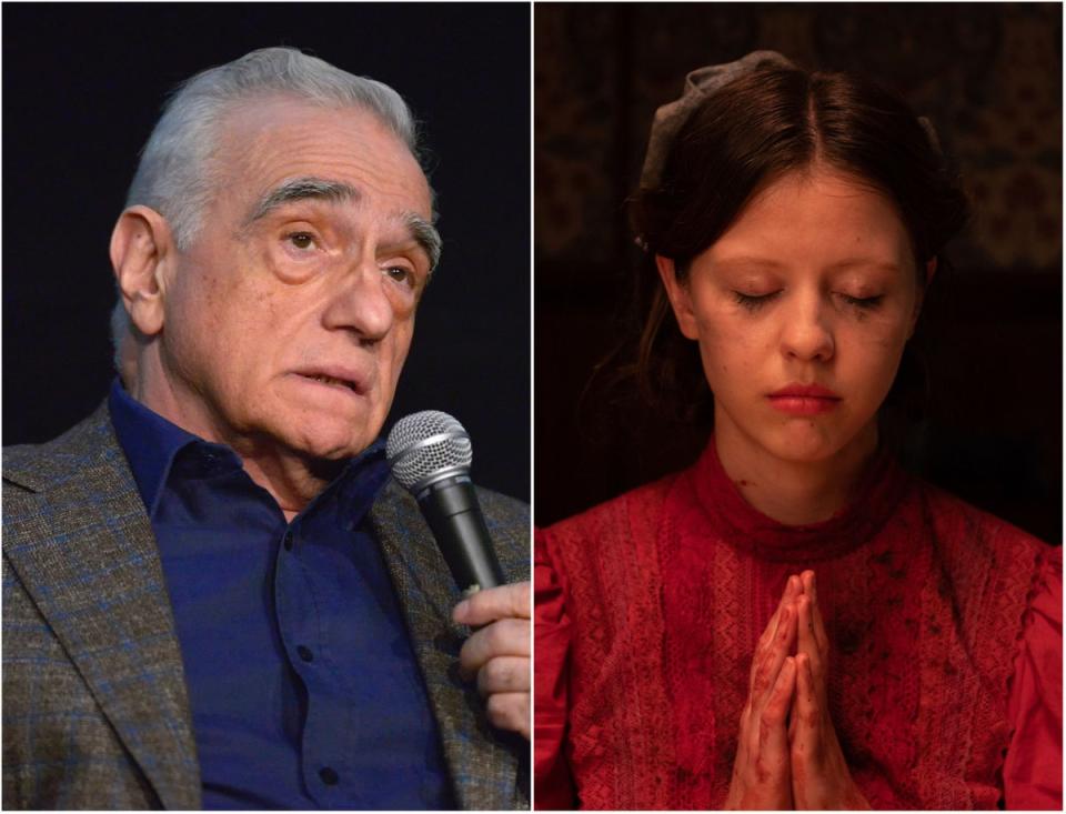 Martin Scorsese, Mia Goth in ‘Pearl’ (Getty Images/A24)