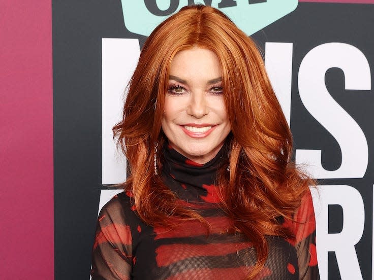 Shania Twain attends the CMT Music Awards in Austin, Texas, on April 2, 2023.