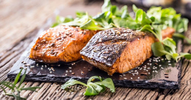 Salmon With Scallions and Sesame