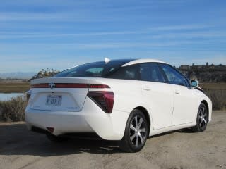 2016 Toyota Mirai hydrogen fuel-cell car, Newport Beach, CA, Nov 2014