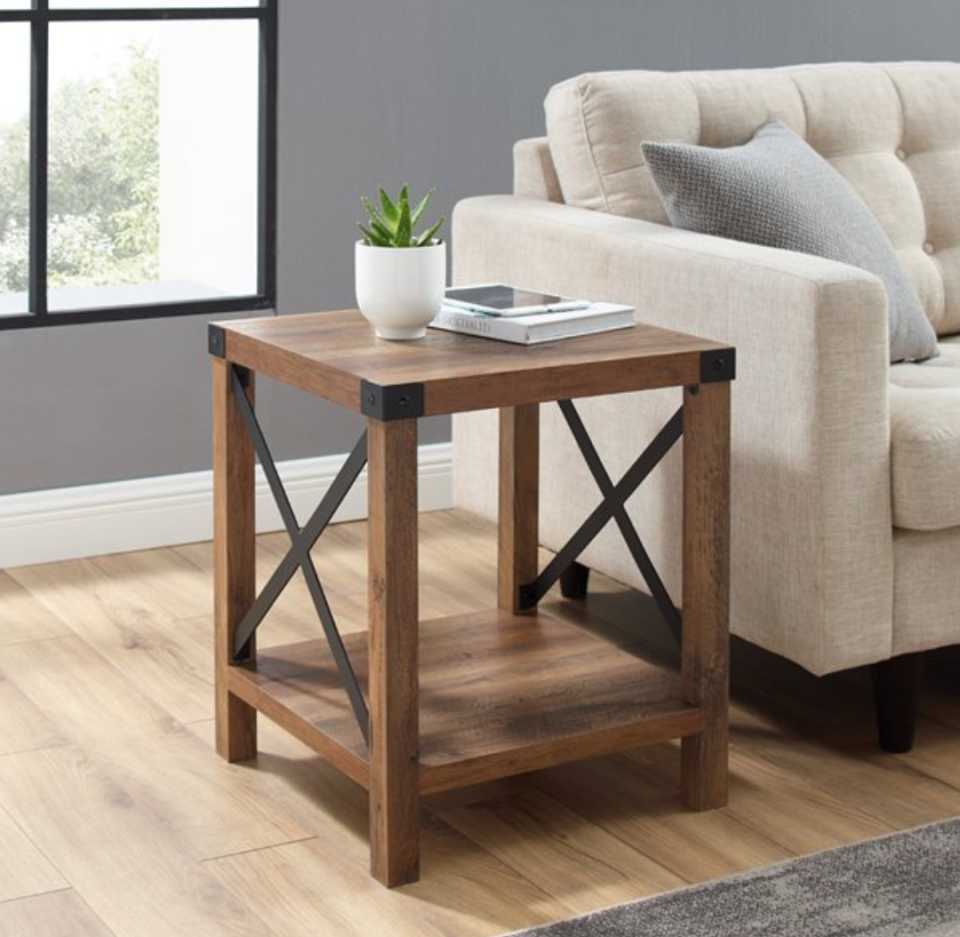 A touch of hardware makes this table. (Photo: Walmart) 