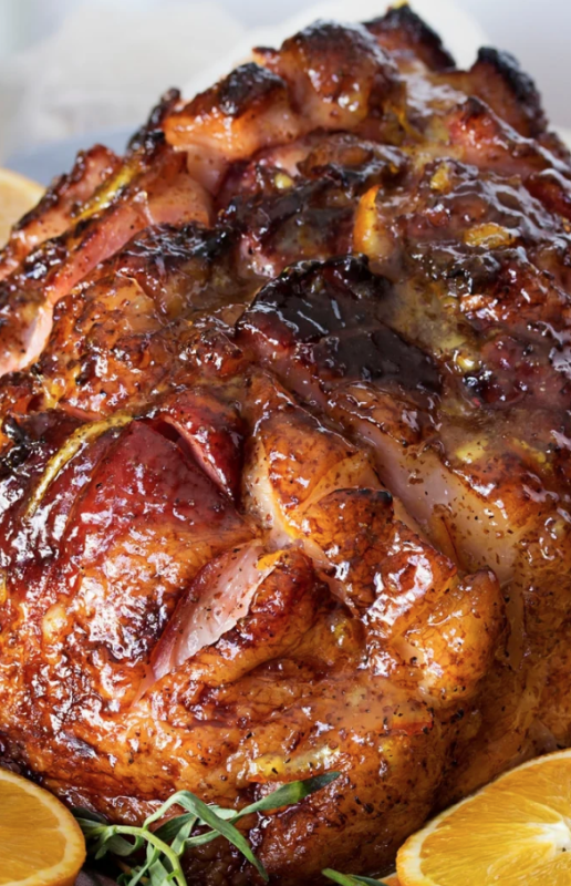 <p>The Chunky Chef</p><p>Sticky, sweet, tangy and full of flavor… this bourbon mustard and orange glazed ham is one that you’ll be happy to have as the star of your holiday meal!</p><p><strong>Get the recipe: <a href="https://www.thechunkychef.com/bourbon-orange-glazed-ham/" rel="nofollow noopener" target="_blank" data-ylk="slk:Bourbon Orange Glazed Ham;elm:context_link;itc:0;sec:content-canvas" class="link rapid-noclick-resp">Bourbon Orange Glazed Ham</a></strong></p>
