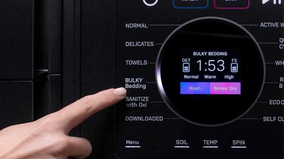 The GE Profile Washer-Dryer Combo has controls that are innovative and user-friendly.
