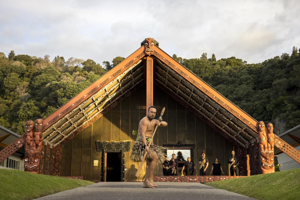 Mataatua Wharenui, the fully carved Māori ancestral house of the Ngāti Awa people who travelled the world for over a century and then came home. (Photo: Tourism New Zealand)