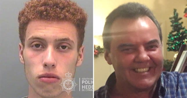 Drew Jones (L), 16, killed 58-year-old Mark Winchcombe with one punch (Picture: South Wales Police)