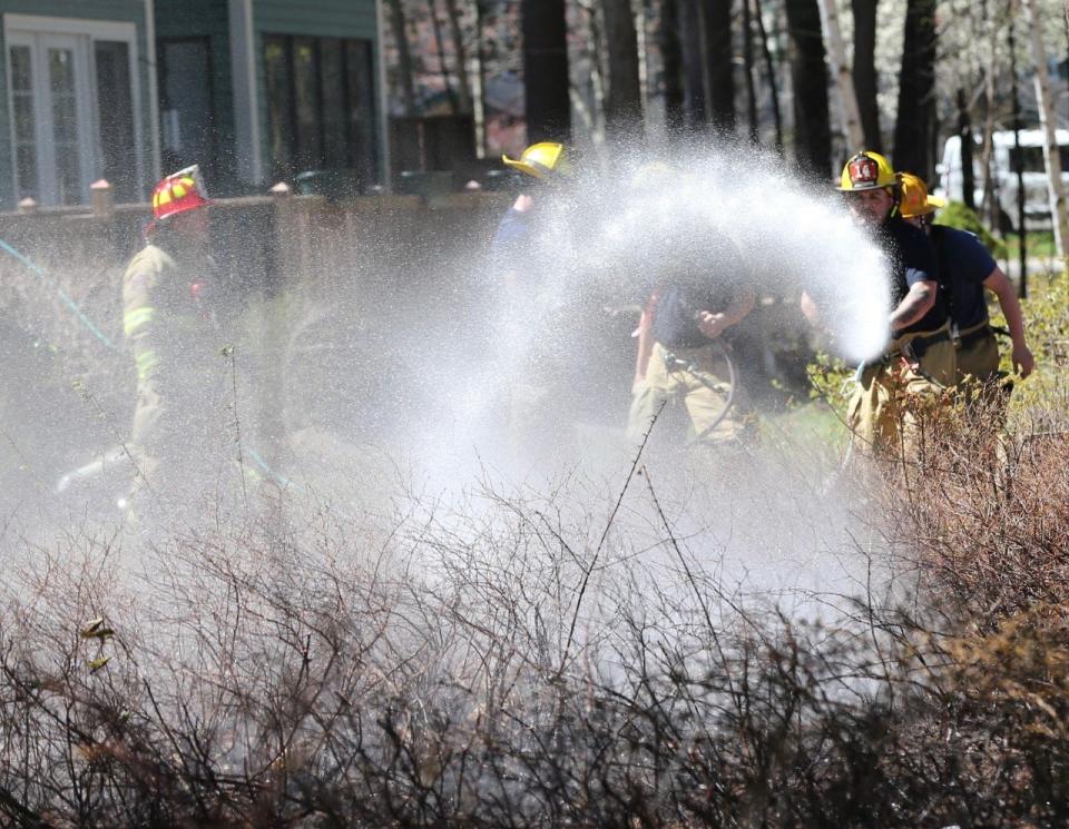 Dover, NH firefighters were able to quickly extinguish a two-alarm brush fire on April 26, 2021.