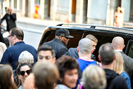 A$AP Rocky's bodyguard leaves the district court in Stockholm