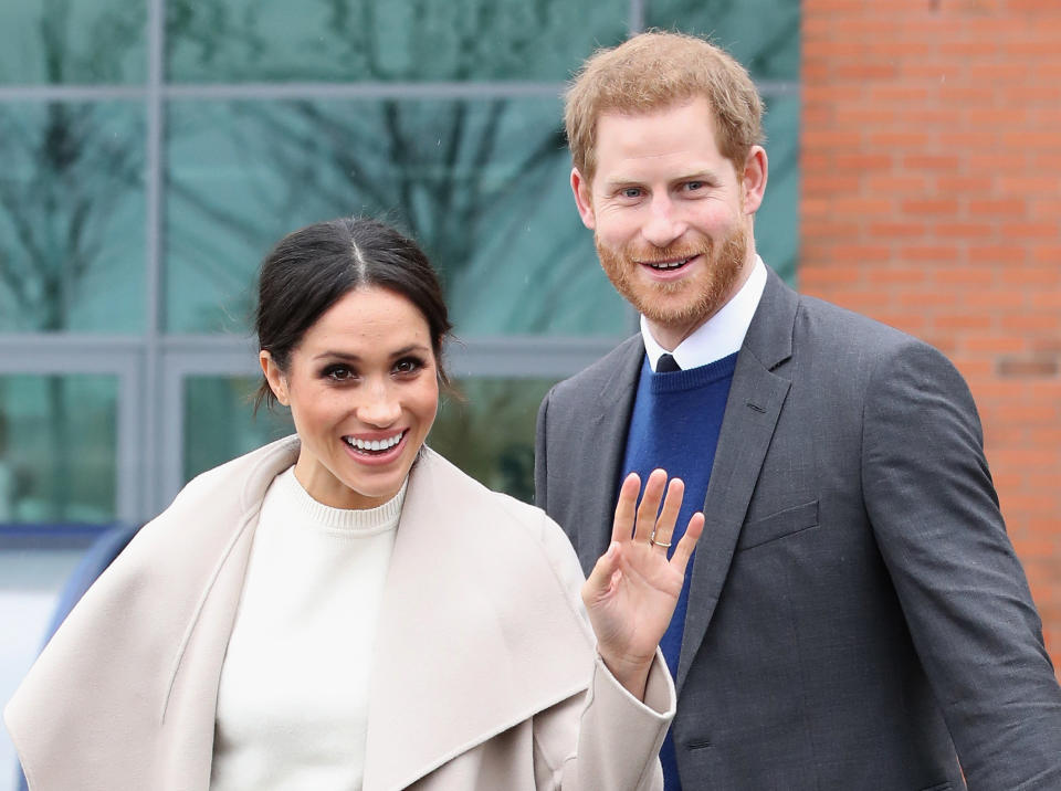 The Duke and Duchess of Sussex likely have a little more flexibility than the Duke and Duchess of Cambridge when it comes to their baby name choices. (Photo: Chris Jackson via Getty Images)