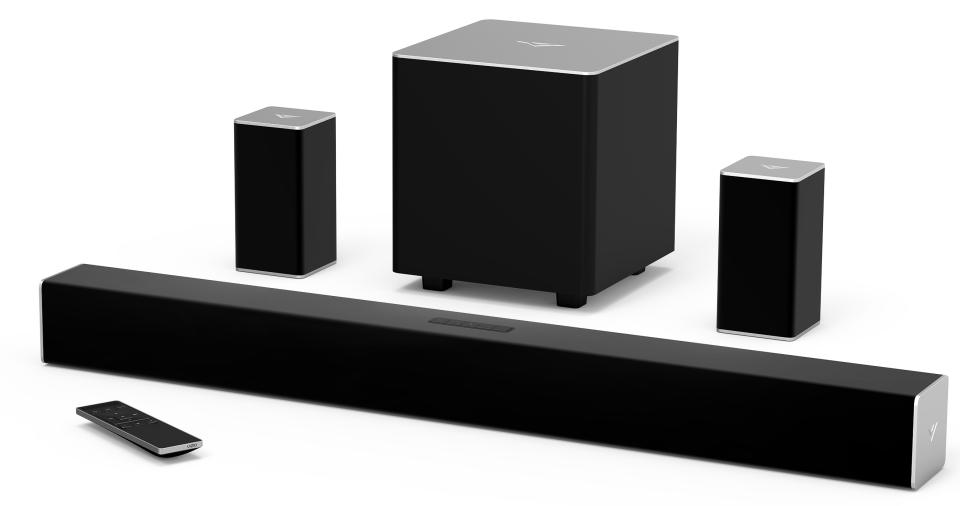 This set comes with a soundbar, subwoofer and two rear speakers. (Photo: Walmart)