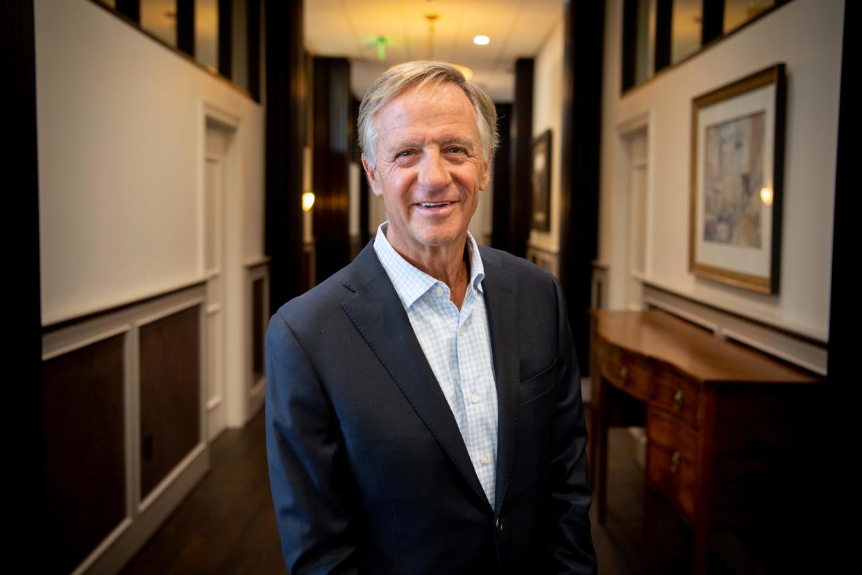 Former Gov. Bill Haslam still has an office in downtown Knoxville, where he served two terms as mayor starting in 2003.