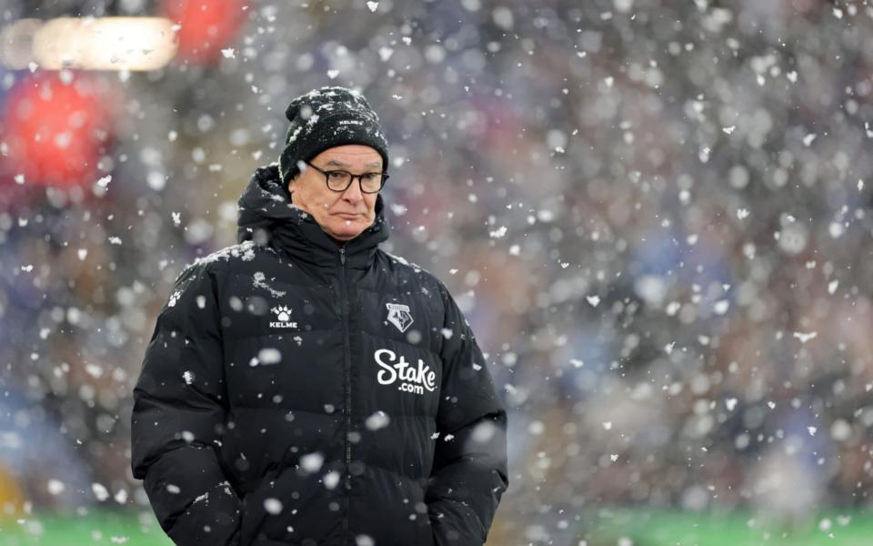 NOVEMBER 28: Watford Manager Claudio Ranieri during the Premier League match between Leicester City and Watford at King Power Stadium on November 28, 2021 in Leicester, England. - GETTY IMAGES