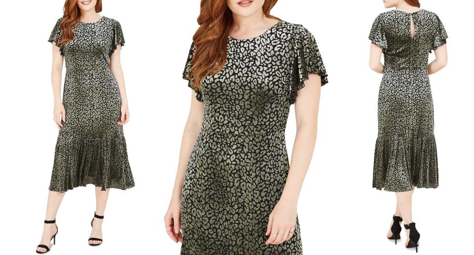 Animal Print Velvet Midi Dress (Yumi/John Lewis)