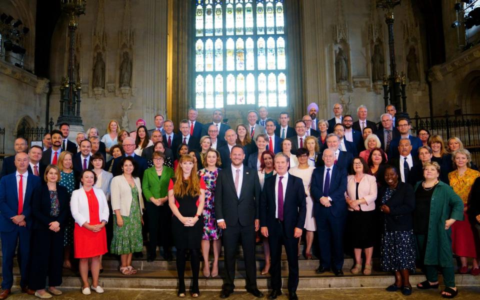 Sir Keir Starmer welcomed Simon Lightwood, the party's new MP for Wakefield, into the Commons yesterday - Victoria Jones/PA Wire