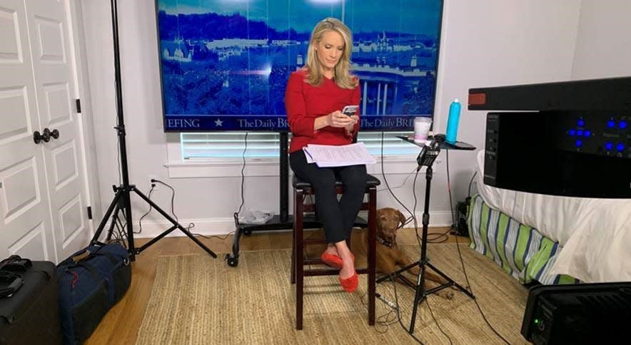 FOX News anchor Dana Perino set up a remote studio in her Bay Head home.