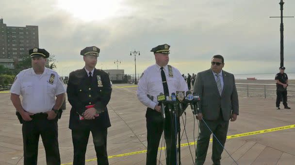 PHOTO: NYPD Chief Kenneth Corey speaks to the press in Brooklyn, New York, Sept. 12, 2022, providing an update on an investigation after officers discovered three young children at the shoreline who were all pronounced dead at a hospital. (NYPDnews/Twitter)