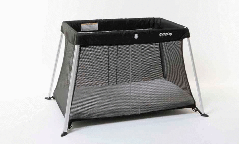 Baby Bunting’s 4baby Liteway Travel cot also failed Choice’s testing over suffocation risks. Photo: Choice