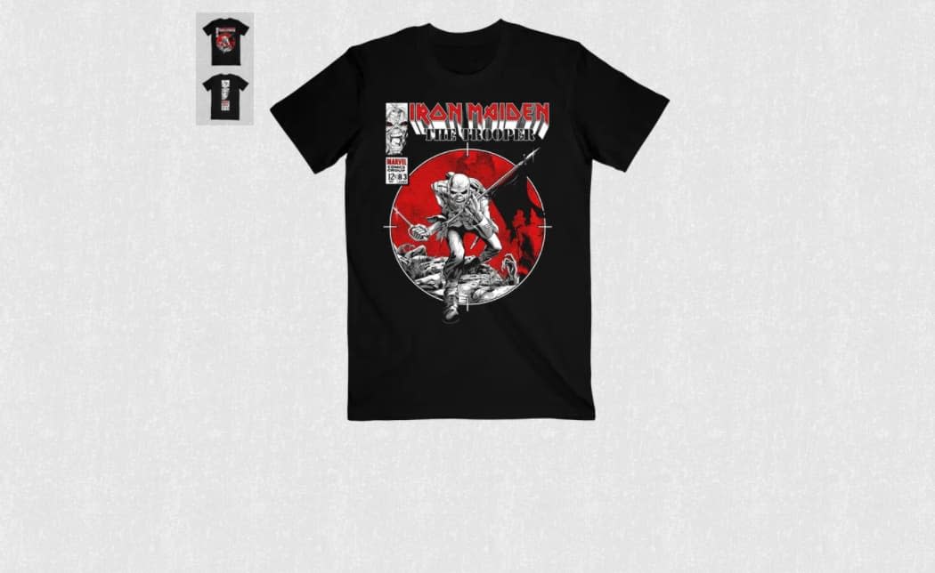 Un t-shirt issu de la collaboration Iron Maiden x Marvel - Iron Maiden