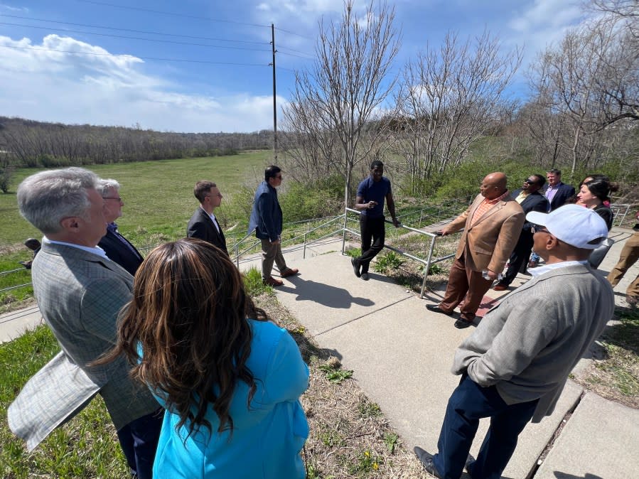 The Malcolm X Memorial Foundation President Leo Louis II shows KC 360 part of the 17 acres where the Foundation will develop open land to better serve the community and educate visitors about Malcolm X.
