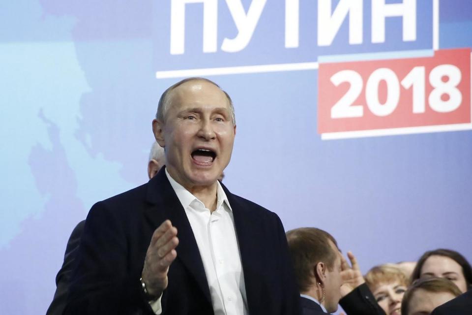 Vladimir Putin: The Russian leader has won a landslide re-election victory (EPA)