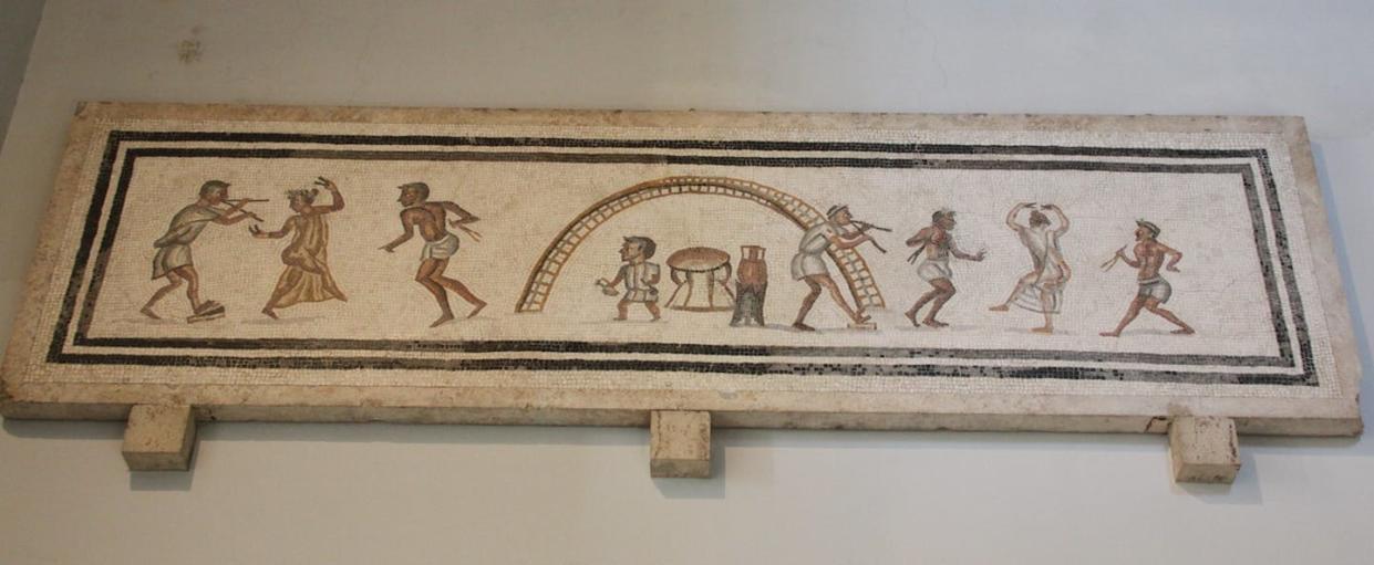 Mosaico hallado en una domus del Aventino (Roma). Museos Vaticanos. Luz Neira, Author provided