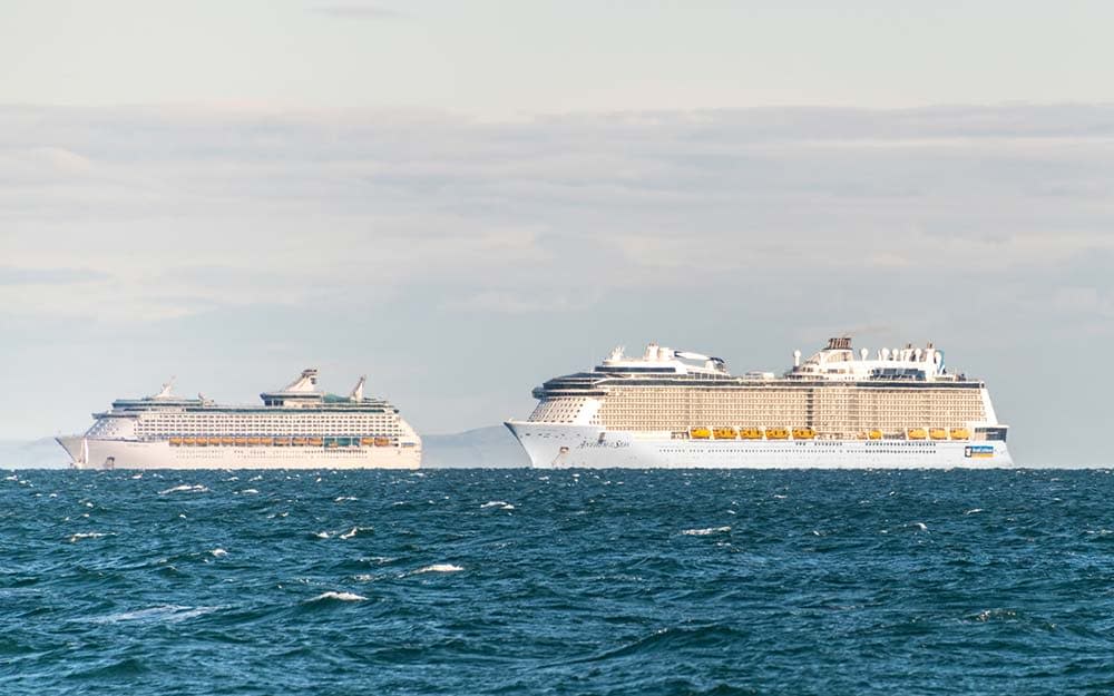 Many large vessel float empty of passenger off the coast of Britain - THOMAS FAULL