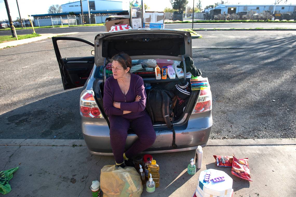 Ladonna Doshier is homeless and lives in her car. Photographed at Fairway Park in Modesto, Calif., on Wednesday, Jan. 5, 2022.