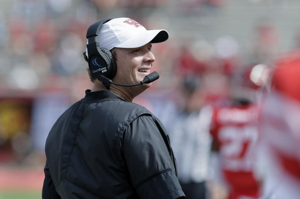 Houston head coach Major Applewhite was an assistant at Texas before he went to Houston. (Michael Wyke/Houston Chronicle via AP)