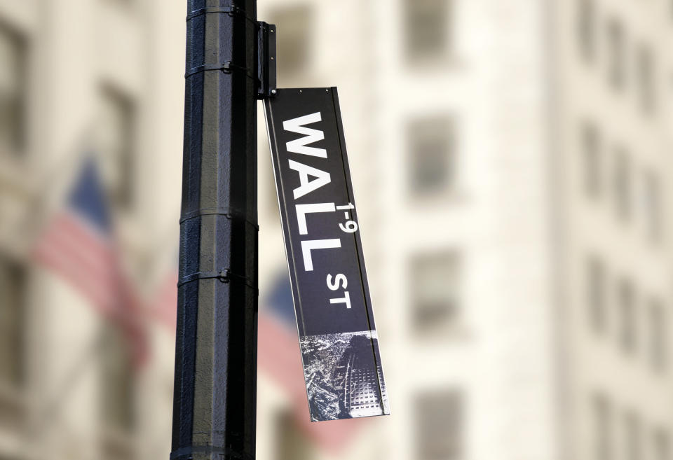 Hanging Wall Street Sign