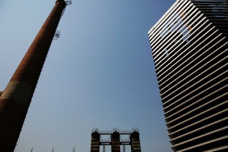 The Smog Free Tower, the world's largest smog vacuum cleaner designed by Dutch artist and innovator Daan Roosegaarde is seen at former industrial zone, now D-751 art district, as the artist presents his The Smog Free Project in Beijing September 29, 2016. REUTERS/Damir Sagolj