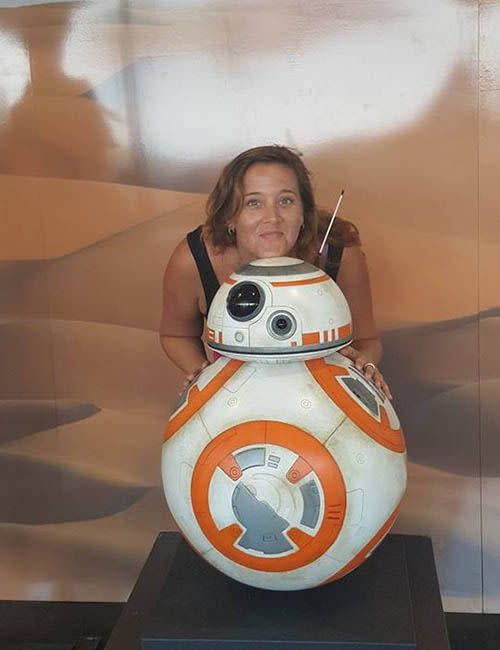 Just hanging out with BB-8. Photo: Allison Wallace