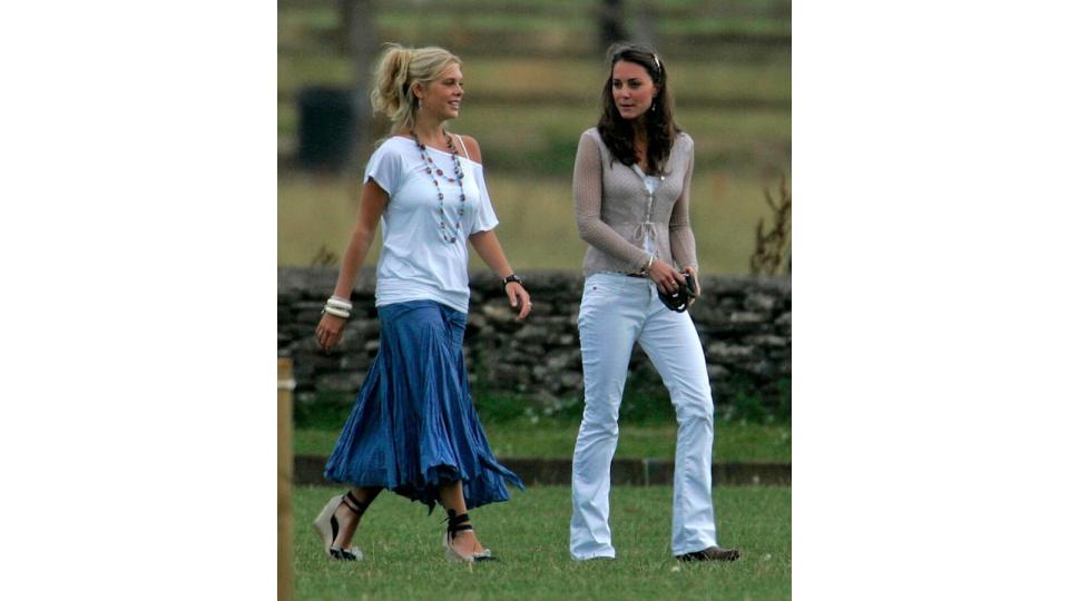 Chelsy Davy and Kate Middleton in 2006 at polo