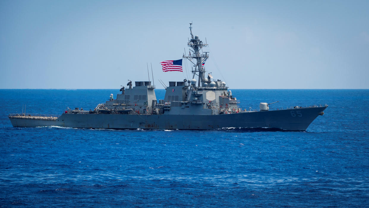 The Arleigh Burke-class guided-missile destroyer USS Benfold. (Sarah Myers/U.S. Navy/Handout via Reuters)