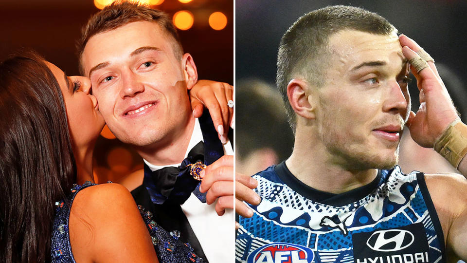 Carlton AFL star Patrick Cripps stayed an extra night in Sydney with his wife Monique, after his Blues teammates left the team hotel to return to Melbourne. Pic: Getty