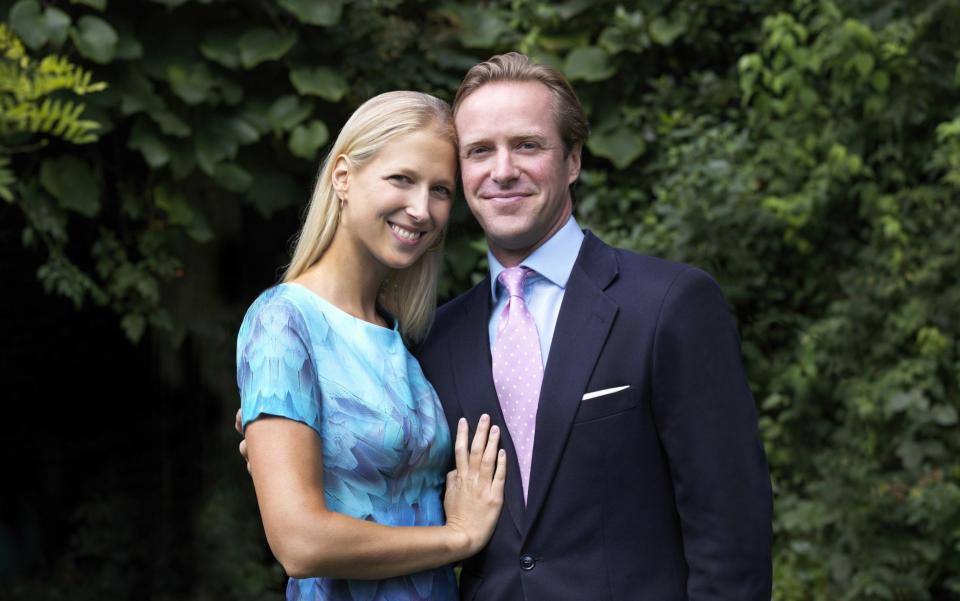 Lady Gabriella Windsor and her fiancee Mr Thomas Kingston  - PA