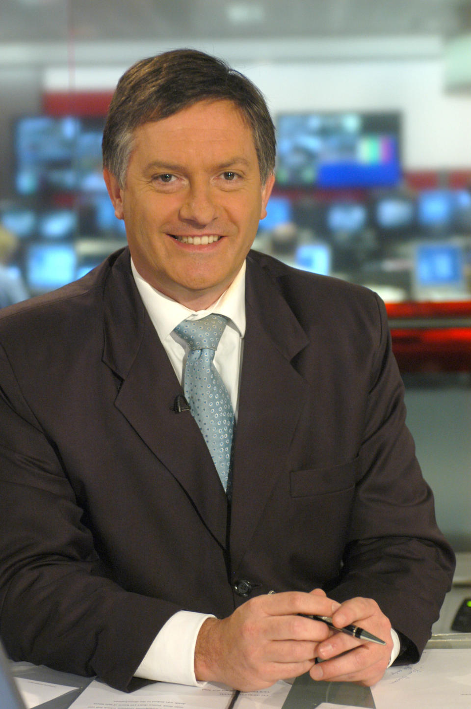 : News 24 presenter Simon McCoy. (Photo by Jeff Overs/BBC News & Current Affairs via Getty Images)