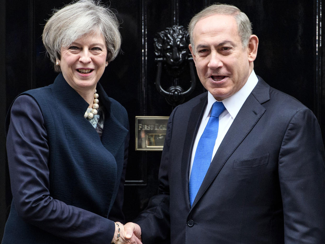 Theresa May has invited Benjamin Netanyahu to attend events commemorating the Balfour Declaration in November: Getty