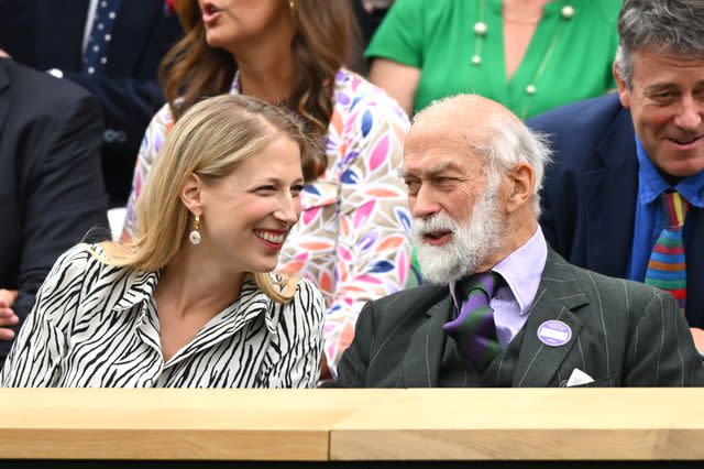 <p>Karwai Tang/WireImage</p> Lady Gabriella Windsor and Prince Michael of Kent attend day two of Wimbledon at the All England Lawn Tennis and Croquet Club on July 04, 2023.