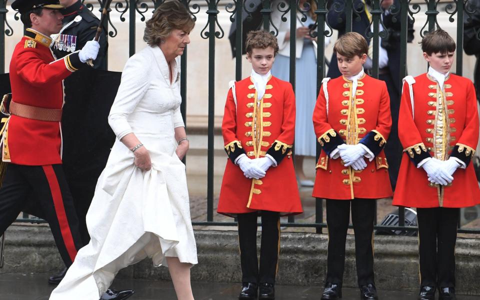 Lady Lansdowne and the Pages of Honour including Prince George at Westminster Abbey for the Coronation - Mark Stewart/Camera Press