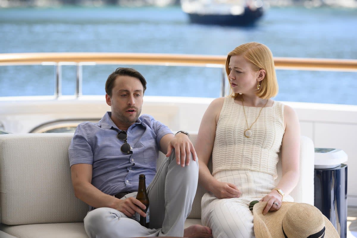 Kieran Culkin and Sarah Snook as Roman and Shiv Roy in HBO’s Succession (Graeme Hunter)