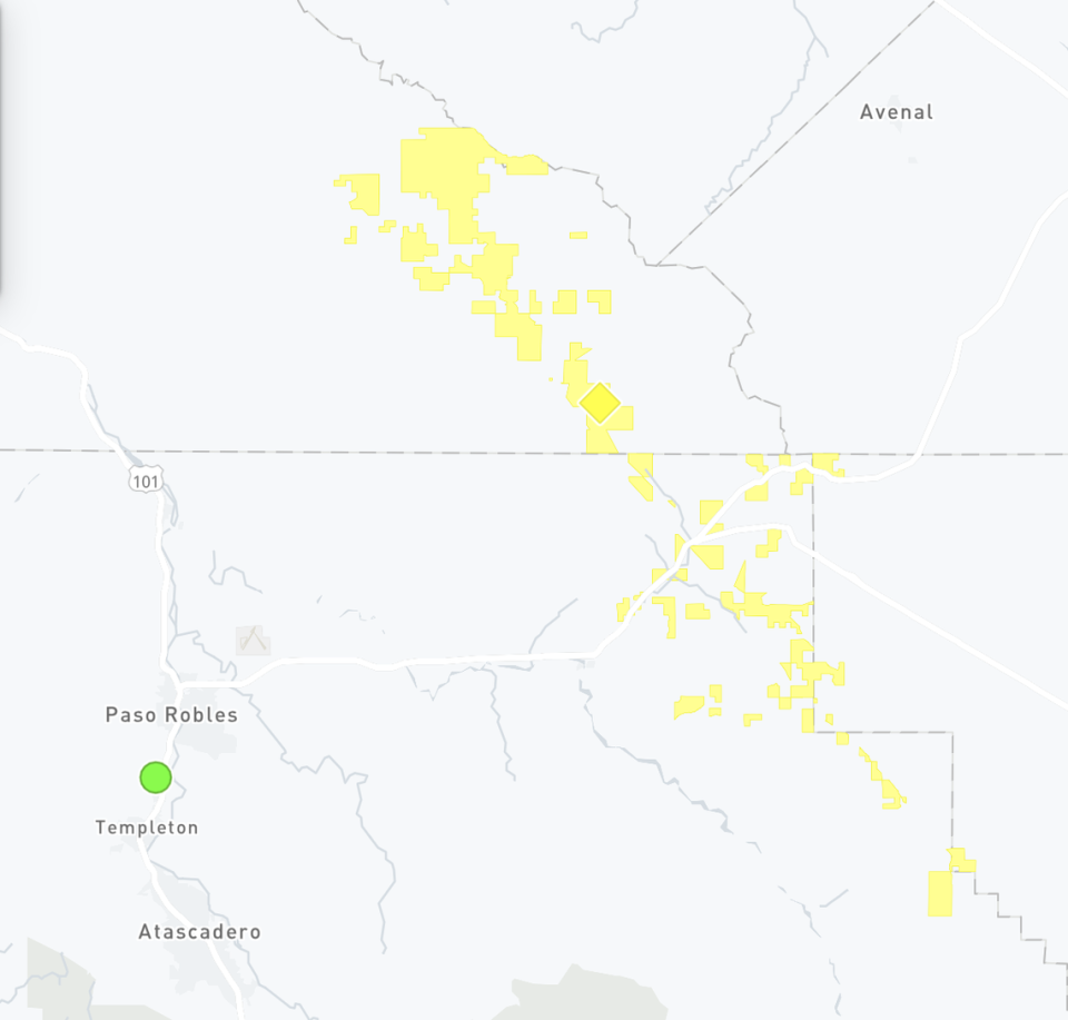 285 customers out of power as of 2:04 p.m. across a stretch of Highway 46.