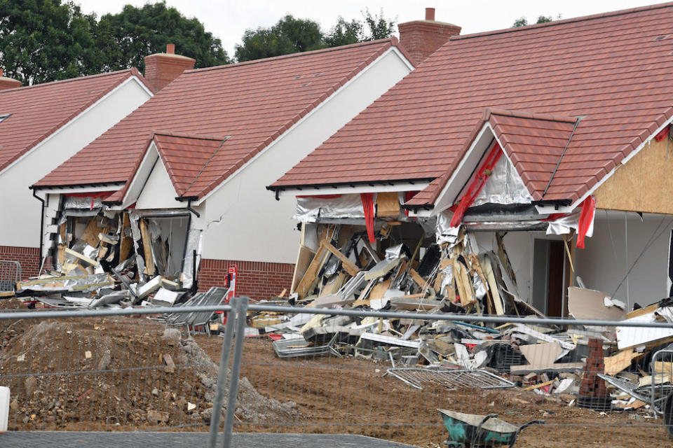 The homes were destroyed last August (Picture: PA)