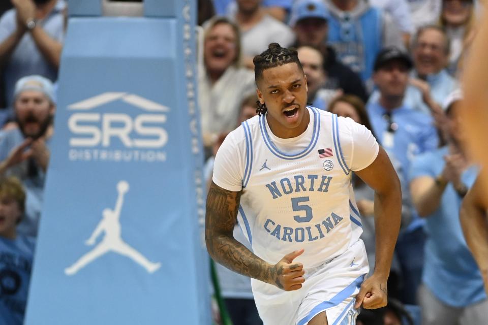 North Carolina forward Armando Bacot says he's returning for the 2023-24 season.