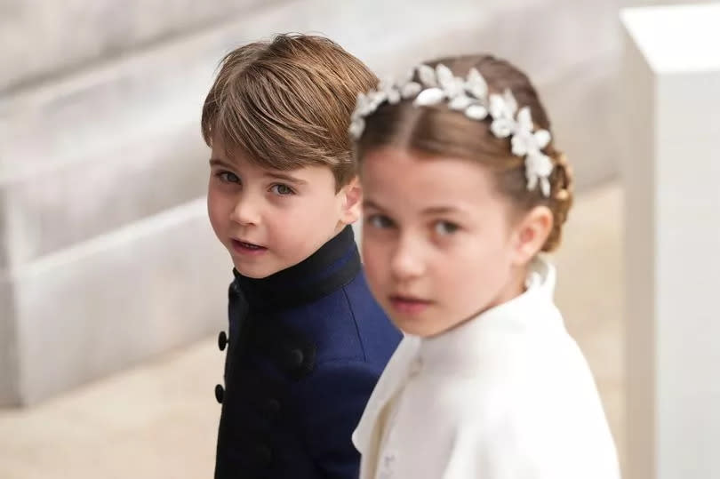 The two young royals looked very proud of their big brother